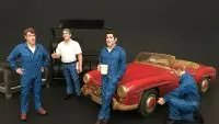 Enhance Your 1/24 Scale Models with American Diorama's 4-Piece Mechanics Figurine Set
