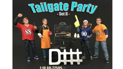 Enhance Your 1:18 Scale Models with American Diorama's Tailgate Party Set II - 4 Piece Figure Collection