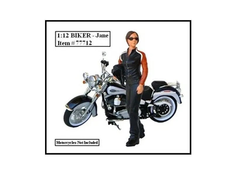 American Diorama Biker Jane 1:12 Scale Model Figure – Perfect for Collectors