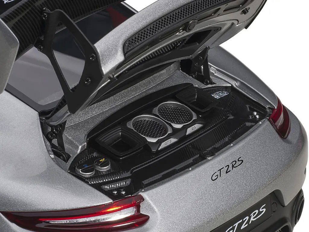 Exclusive Porsche 911 GT2 RS Weissach 1/18 Model Car in GT Silver by Autoart 2 Exclusive Porsche 911 GT2 RS Weissach 1/18 Model Car in GT Silver by Autoart - Image 2