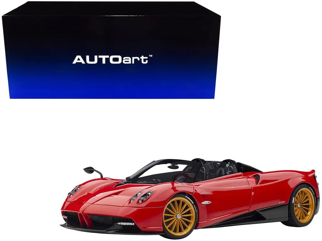 Diecast Model Cars wholesale toys dropshipper drop shipping Pagani Huayra Roadster Rosso Monza Red Carbon Luggage Set 1/18 Autoart 78287 drop shipping wholesale drop ship drop shipper dropship dropshipping toys dropshipper diecast drop shipper dropsh Pagani Huayra Roadster Rosso Monza Red 1/18 Model Car with Luggage Set by Autoart