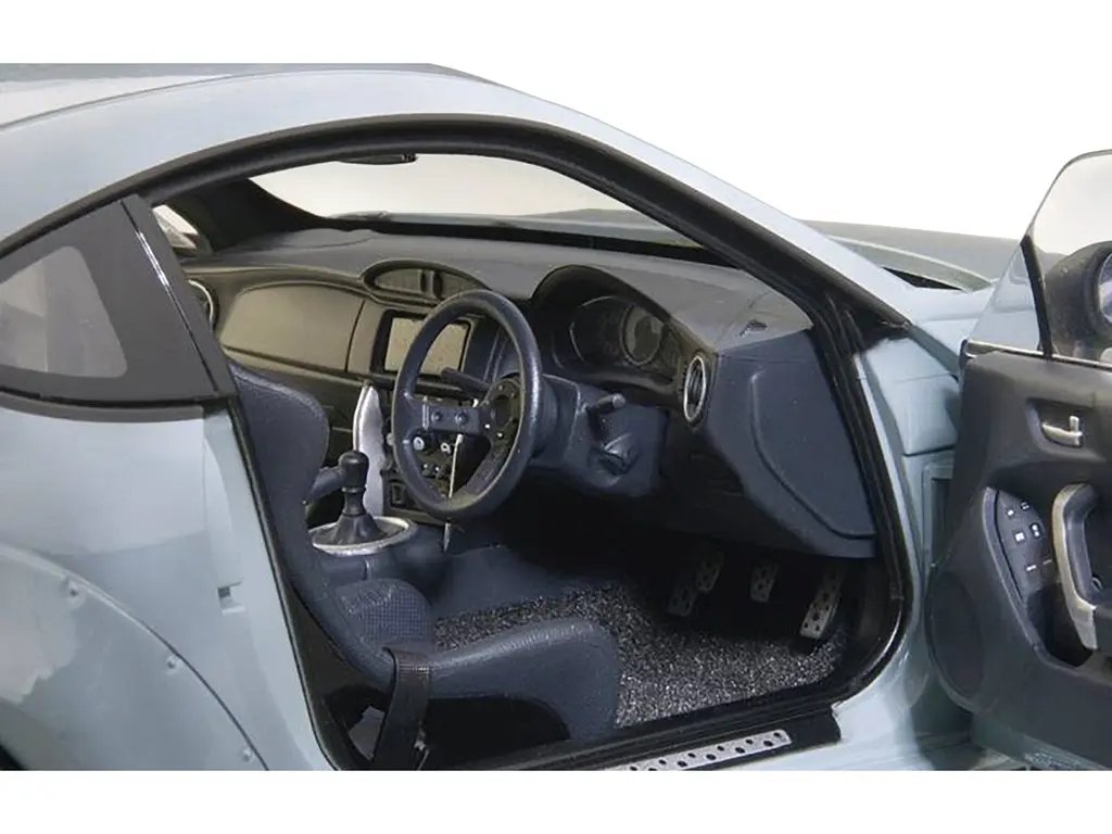 Toyota 86 Rocket Bunny RHD Concrete Gray 1/18 Model Car by Autoart – Black Wheels & Graphics