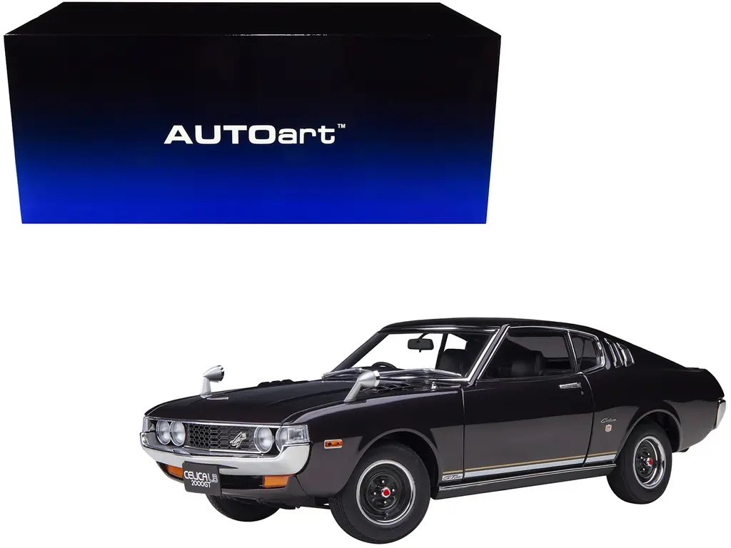 1973 Toyota Celica Liftback 2000GT RA25 RHD Dark Purple 1/18 Model by Autoart