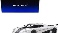 Koenigsegg Agera RS 1/18 Model Car - White & Carbon Black by Autoart