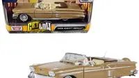 1958 Chevrolet Impala Convertible Lowrider Diecast Model Car 1/24 by Motormax – Light Brown & Cream Interior