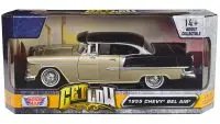 1955 Chevrolet Bel Air Lowrider Diecast Model 1/24 - Motormax 'Get Low' Series
