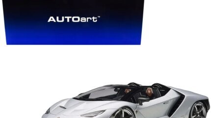 Exclusive 1/18 Lamborghini Centenario Roadster Argento Model by Autoart - Matt Metallic Silver
