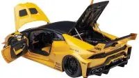 Stunning 1/18 Lamborghini Huracan GT LB-Silhouette Yellow Metallic Model by Autoart