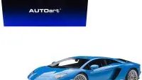 Exquisite Lamborghini Aventador S Blu Nila 1/18 Model Car by Autoart - Pearl Blue Perfection