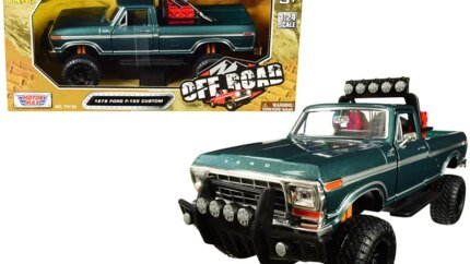 1979 Ford F-150 Custom Off-Road Green Metallic Diecast Model 1/24 by Motormax
