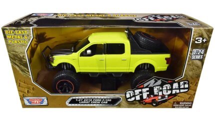 2019 Ford F-150 Lariat Off-Road Bright Green 1/27 Diecast Model by Motormax