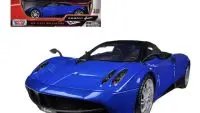 Pagani Huayra Blue with Black Top 1/18 Diecast Model Car by Motormax - Premium Collectible