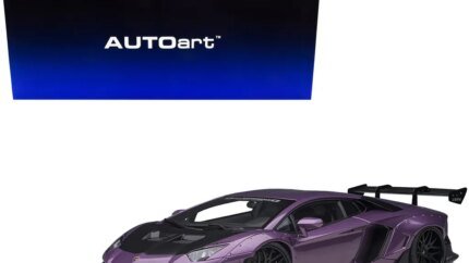 Limited Edition Lamborghini Aventador Liberty Walk 1/18 Model Car – Purple Metallic by Autoart