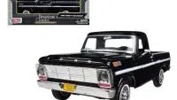 1969 Ford F-100 Black Diecast Model 1/24 by Motormax - Classic Pickup Truck Collectible
