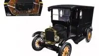 1925 Ford Model T Paddy Wagon Diecast 1/24 Scale by Motormax - Classic Black Collectible