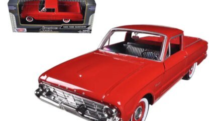 Vintage 1960 Ford Falcon Ranchero Red 1/24 Diecast Model by Motormax