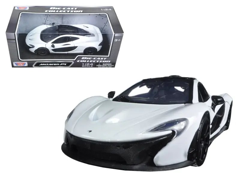 McLaren P1 White 1/24 Diecast Model Car by Motormax – Premium Collectible