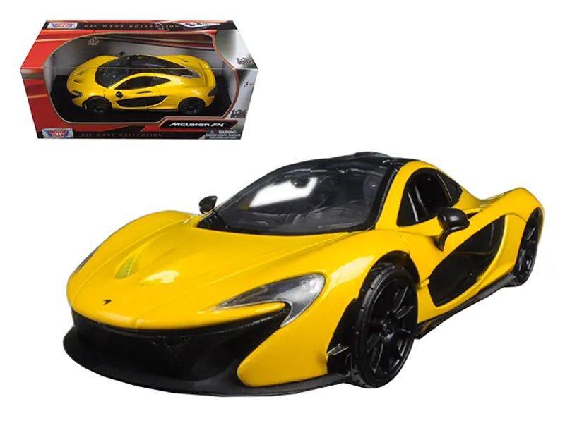 McLaren P1 Yellow 1/24 Diecast Model Car by Motormax – Premium Collectible
