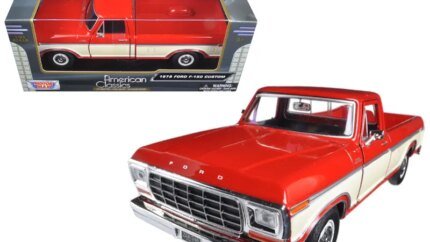 Vintage 1979 Ford F-150 Red & Cream 1/24 Diecast Model by Motormax