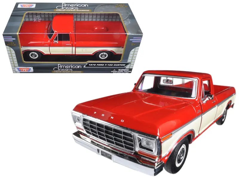 Diecast Model Cars wholesale toys dropshipper drop shipping 1979 Ford F-150 Pickup Truck 2 Tone Red Cream 1/24 Motormax 79346 drop shipping wholesale drop ship drop shipper dropship dropshipping toys dropshipper diecast drop shipper dropshippers. Vintage 1979 Ford F-150 Red & Cream 1/24 Diecast Model by Motormax