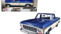Vintage 1979 Ford F-150 Diecast Model 1/24 - Two-Tone Blue/Cream by Motormax