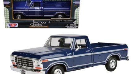 Vintage 1979 Ford F-150 Dark Blue 1/24 Diecast Model by Motormax