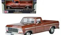 Vintage 1979 Ford F-150 Brown Diecast Model 1/24 by Motormax - Collectible Pickup Truck