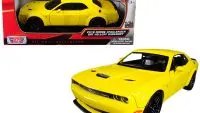 Buy 2018 Dodge Challenger SRT Hellcat Widebody Yellow 1/24 Diecast Model by Motormax
