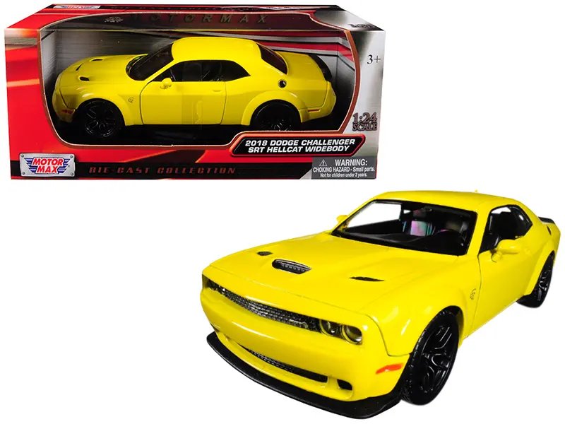 Diecast Model Cars wholesale toys dropshipper drop shipping 2018 Dodge Challenger SRT Hellcat Widebody Yellow 1/24 Motormax 79350 drop shipping wholesale drop ship drop shipper dropship dropshipping toys dropshipper diecast drop shipper dropshippers. Buy 2018 Dodge Challenger SRT Hellcat Widebody Yellow 1/24 Diecast Model by Motormax
