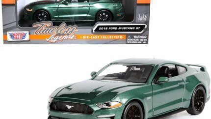 2018 Ford Mustang GT 5.0 Green Metallic 1/24 Diecast Model Car by Motormax