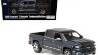 2018 Chevrolet Silverado LTZ Centennial Edition Diecast Model - Blue Metallic 1/27 by Motormax