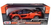 McLaren Senna Orange Metallic & Black 1/24 Diecast Model Car by Motormax - Timeless Legends