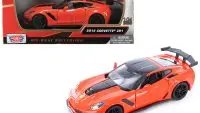 Buy 2019 Chevrolet Corvette ZR1 Orange Diecast Model 1/24 by Motormax - Perfect Collectible!