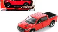 2019 RAM 1500 Rebel Crew Cab Red 1/24 Diecast Model by Motormax