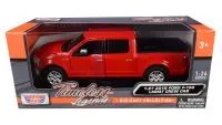 2019 Ford F-150 Lariat Red Diecast Model 1/24-1/27 by Motormax - Collectible Crew Cab Truck