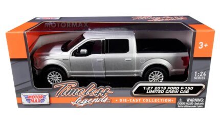 2019 Ford F-150 Limited Crew Cab Metallic Silver Diecast Model 1/24-1/27 by Motormax