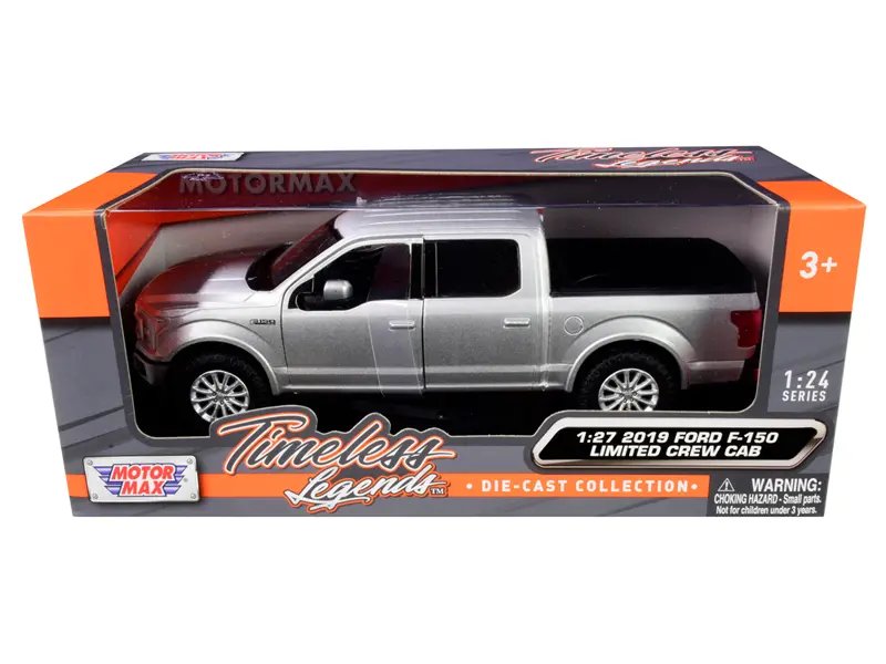 2019 Ford F-150 Limited Crew Cab Metallic Silver Diecast Model 1/24-1/27 by Motormax