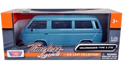 Volkswagen Type 2 (T3) Blue Diecast Van 1/24 - Timeless Legends by Motormax