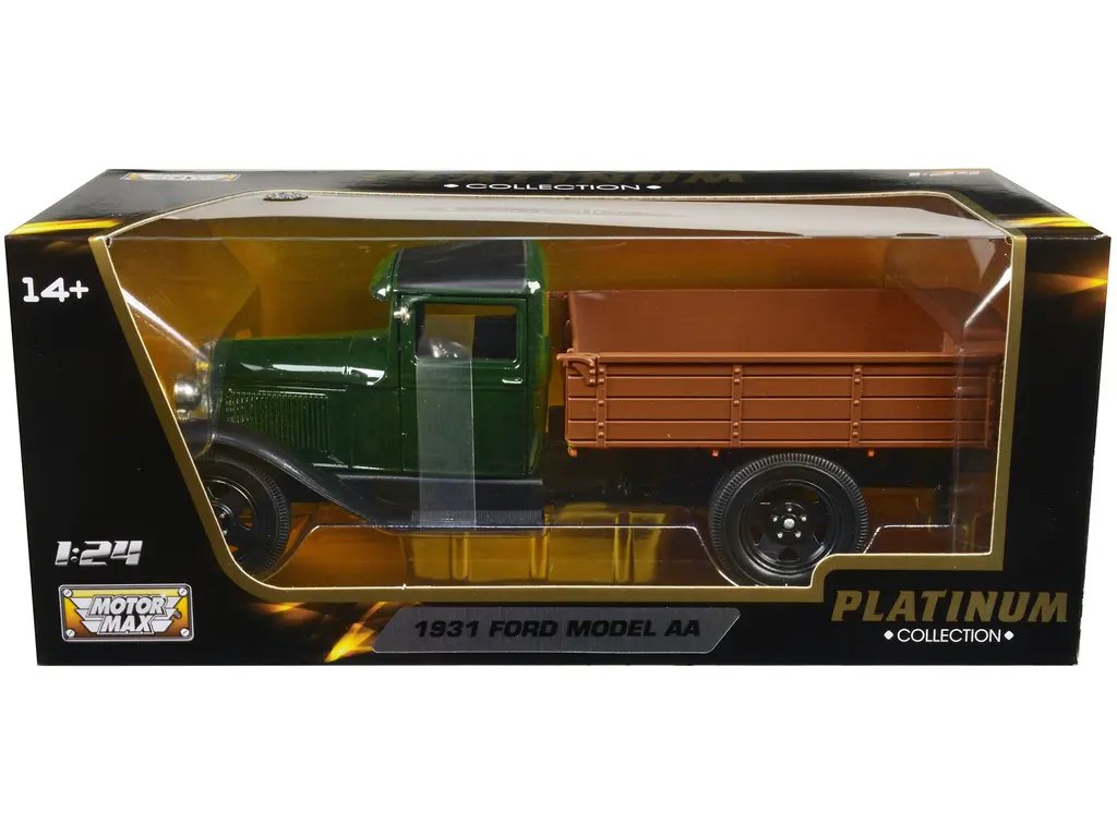 1931 Ford Model AA Pickup Truck Diecast 1/24 – Dark Green & Black Platinum Collection by Motormax