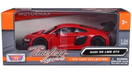 Buy Audi R8 LMS GT3 Red Diecast Model 1/24 - Timeless Legends Series by Motormax