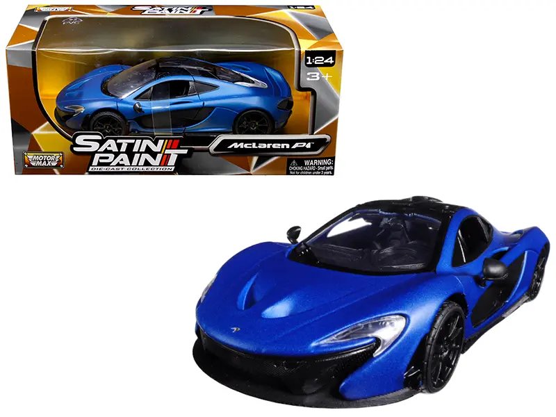 McLaren P1 Matt Metallic Blue 1/24 Diecast Model Car by Motormax – Collector’s Dream