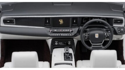 Luxury Toyota Century Open Car Convertible 1/18 Model - Black & White RHD by Autoart