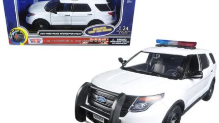 2015 Ford Police Interceptor Utility 1/24 Diecast Model Car with Lights & Sounds by Motormax
