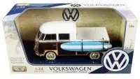Vintage Volkswagen Type 2 (T1) Pickup Diecast Model with Surfboard - 1/24 Scale by Motormax