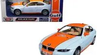BMW M3 Coupe Gulf Oil Livery 1/24 Diecast Model Car by Motormax - Light Blue & Orange