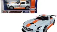 Mercedes Benz SLS AMG GT3 Gulf Livery 1/24 Diecast Model by Motormax