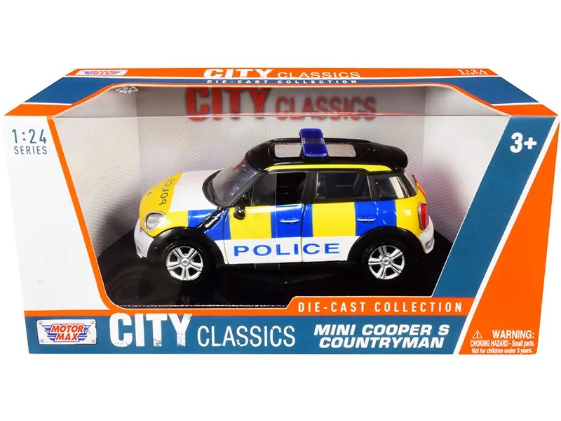 Mini Cooper S Countryman Police Car Diecast 1/24 – City Classics Series by Motormax