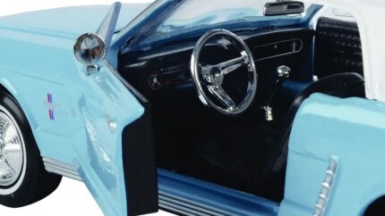 1964 1/2 Ford Mustang Light Blue Diecast Model - James Bond Thunderball 1/24 by Motormax