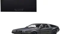 DeLorean DMC 12 Matt Black 1/18 Diecast Model Car by Autoart - Collector's Dream