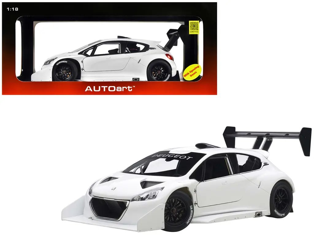 Buy 2013 Peugeot 208 T16 Pikes Peak 1/18 Model by Autoart – Plain White Race Car